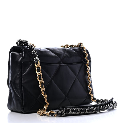 Chanel Goatskin Quilted Large Chanel 19 Flap Black 2 of 4