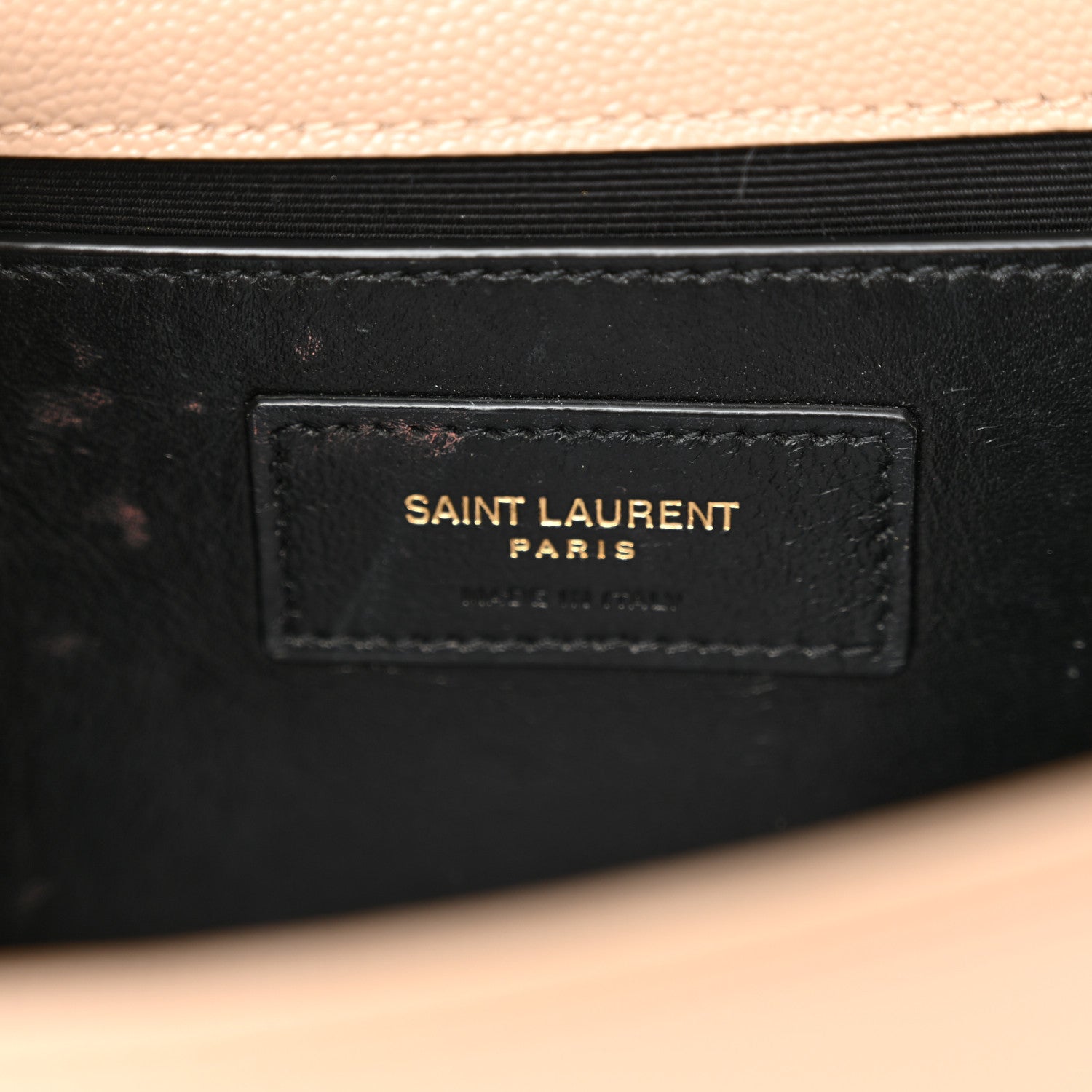 Saint Laurent Grain De Poudre Small Monogram Kate Satchel Dark Beige 6 of 15