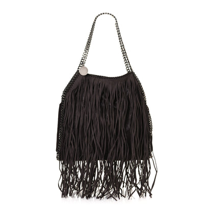Stella McCartney Shaggy Deer Fringe Falabella Tote Brown 1 of 10