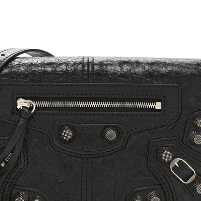 Balenciaga Agneau Arena Silver XS Le Cagole Flap Bag Black 8 of 11