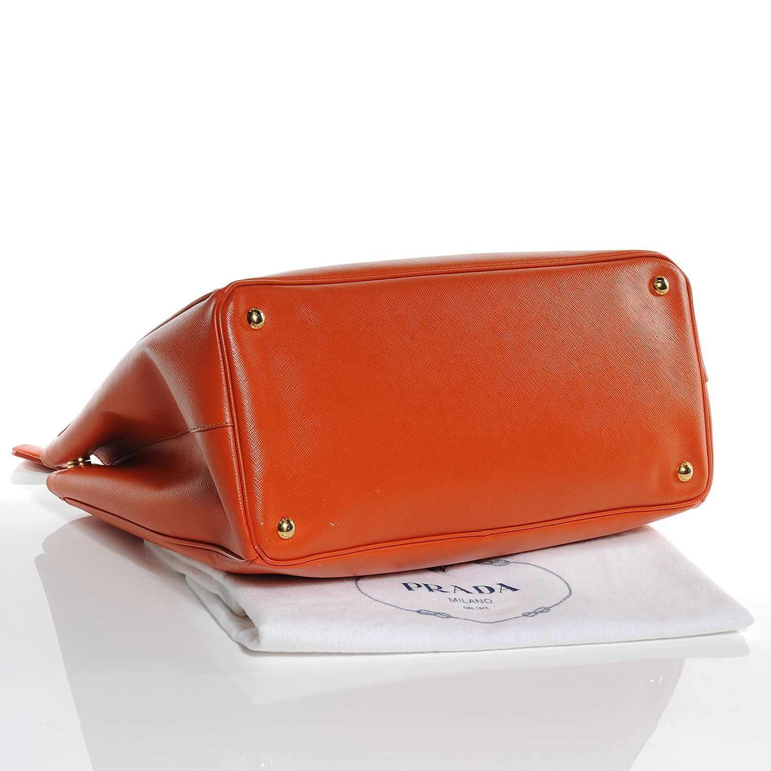 Prada Saffiano Lux Large Tote Papaya 4 of 7