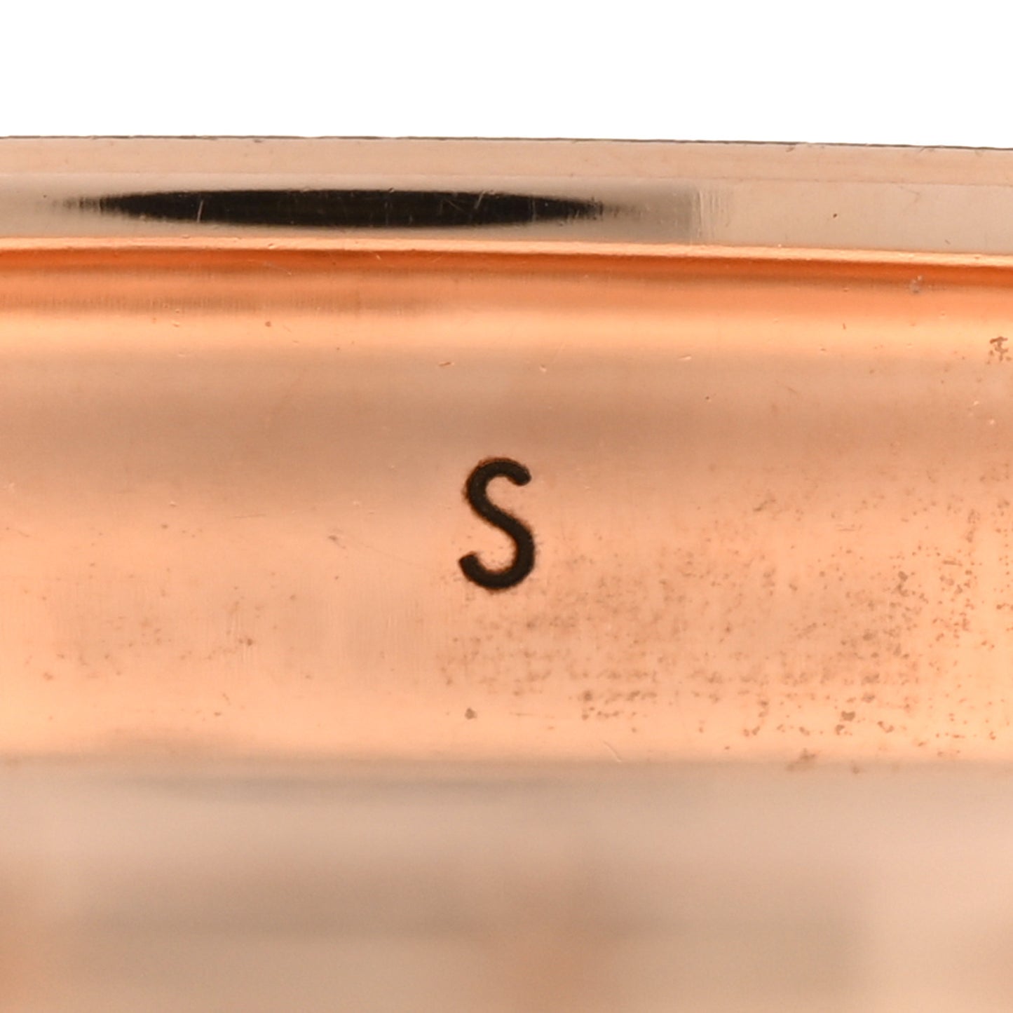 Brass Monogram Nanogram Cuff S Pink Gold