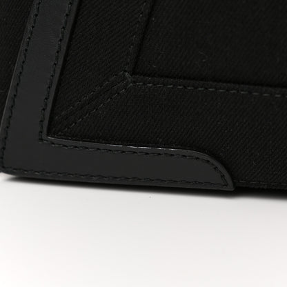 Balenciaga Cotton Canvas Calfskin M Navy Cabas Black White 12 of 16