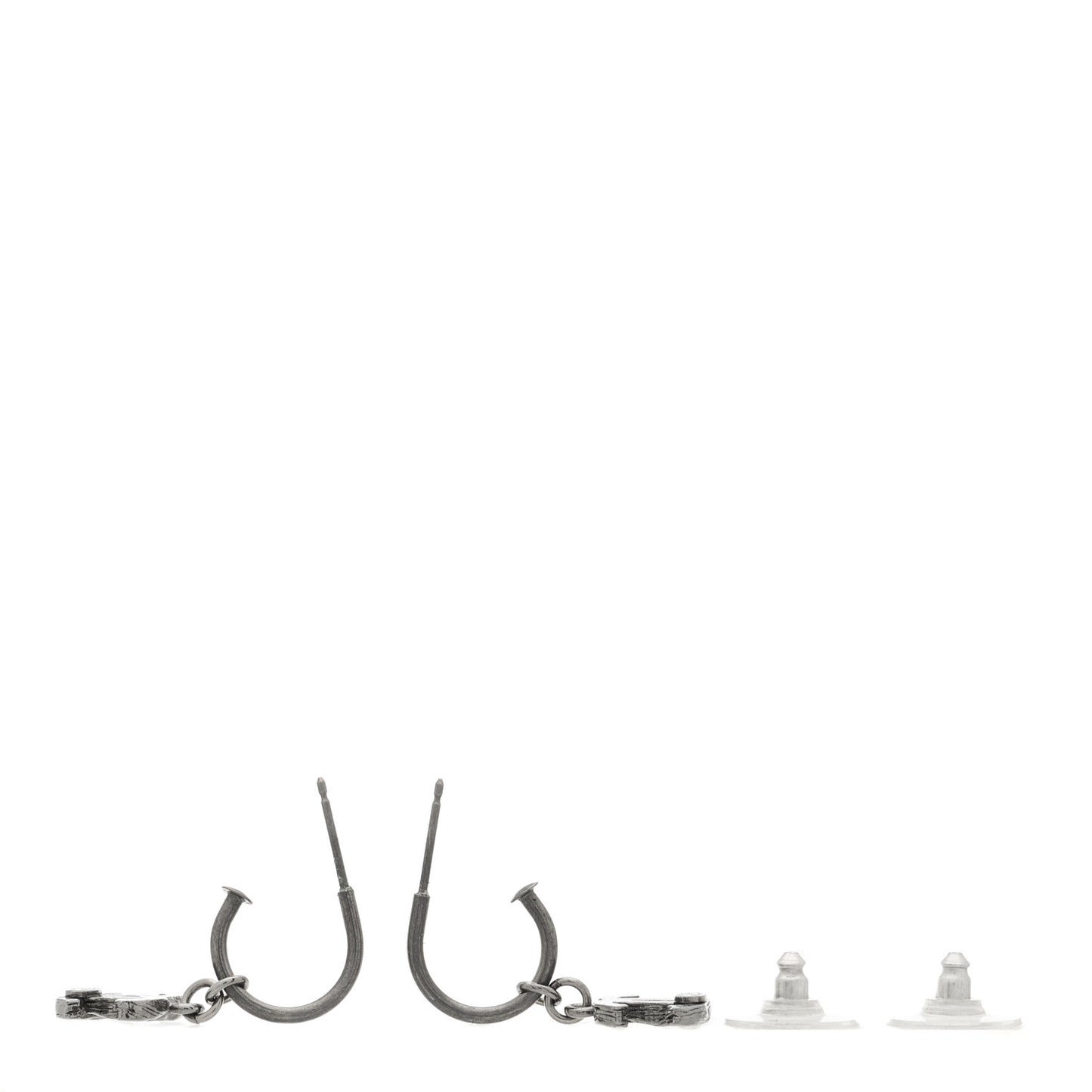 Ruthenium Twisted CC Drop Earrings