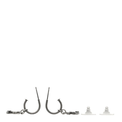Chanel Ruthenium Twisted CC Drop Earrings 3 of 5