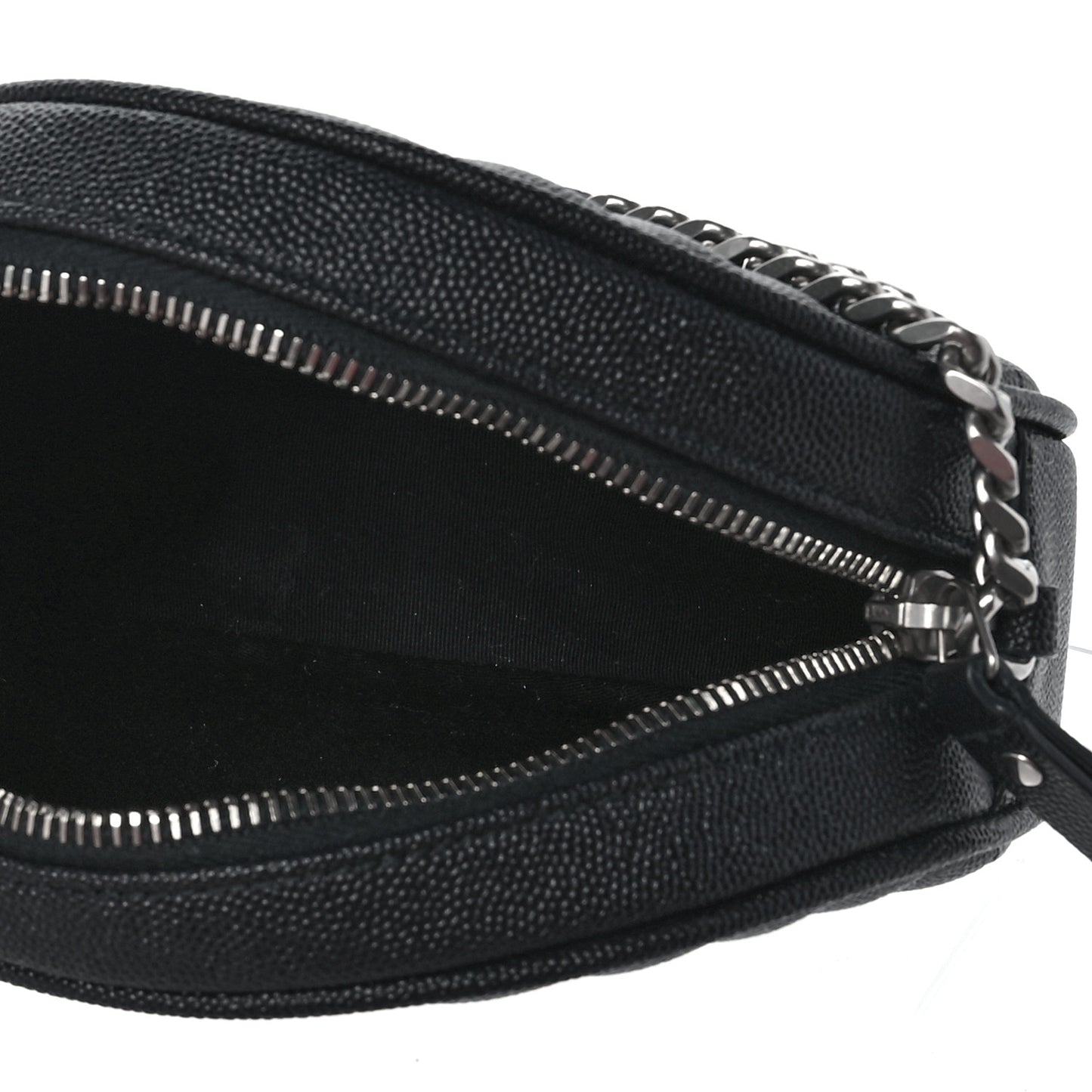 Grain De Poudre Matelasse Chevron Quilted Round Vinyle Camera Bag Deep Marine