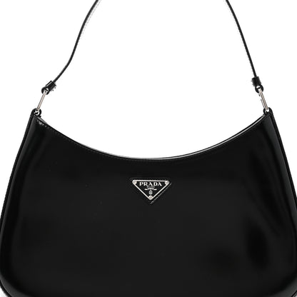 Prada Spazzolato Cleo Shoulder Bag Black 7 of 10