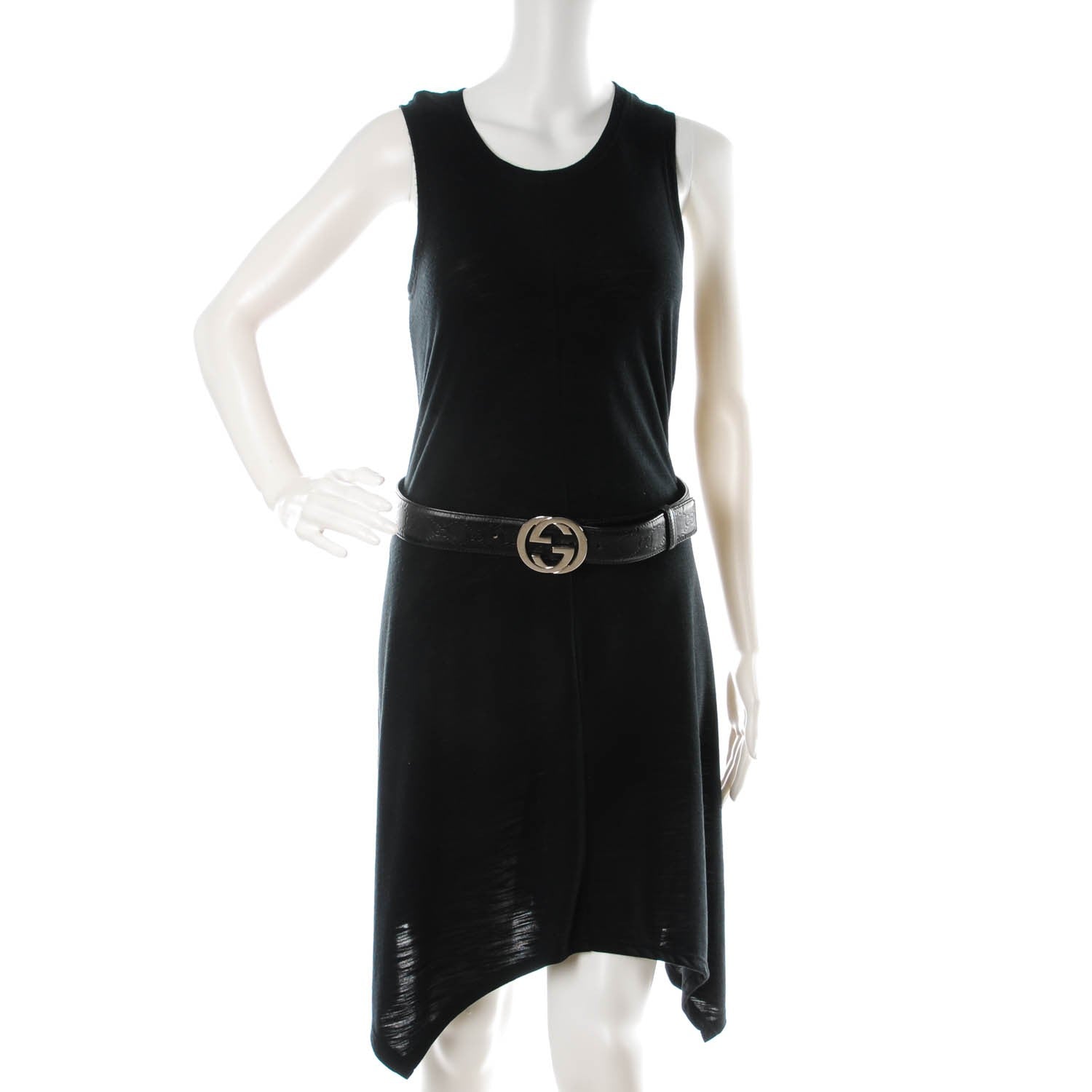 Gucci Guccissima Interlocking G Belt 85 34 Black 2 of 5