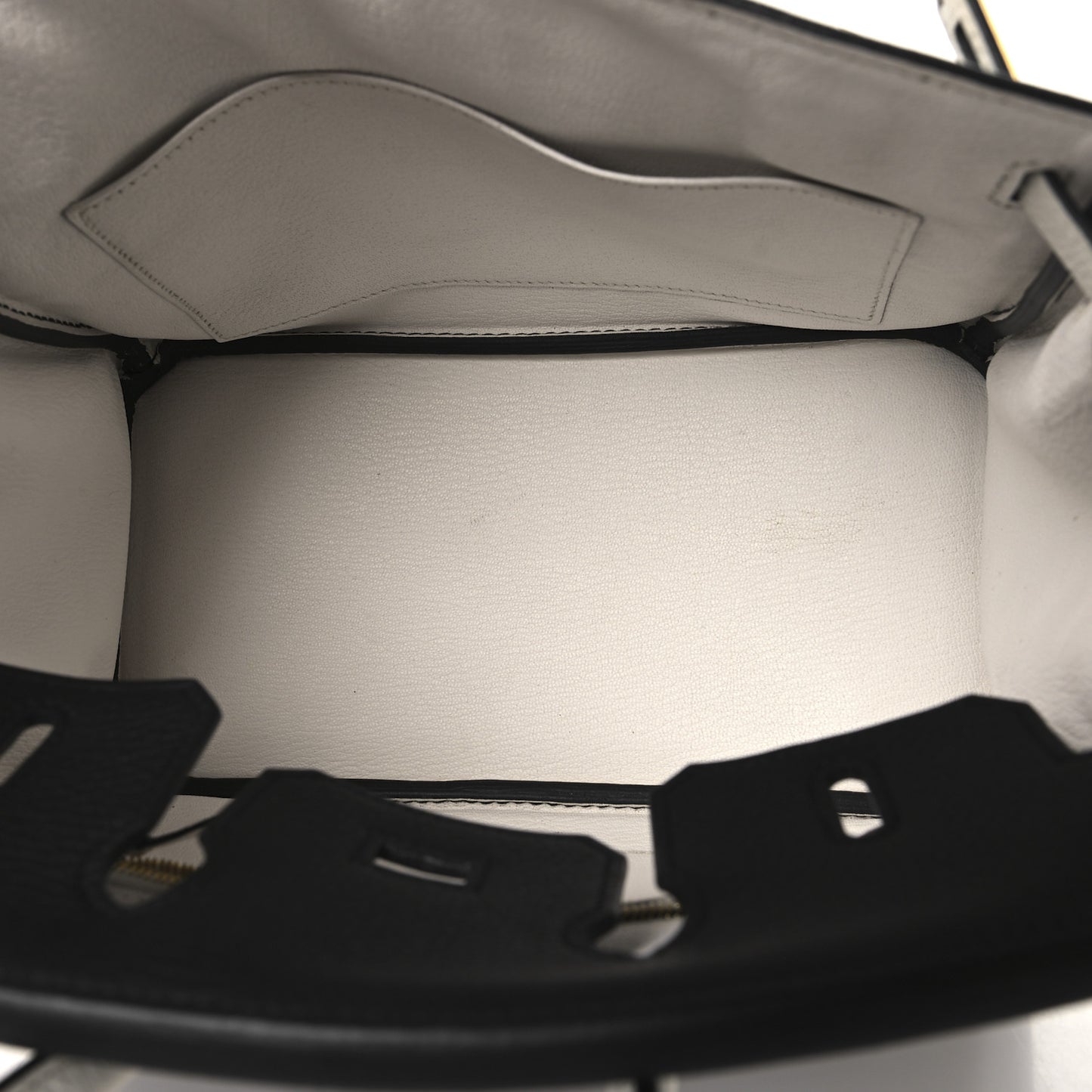 Togo Horseshoe Birkin 25 Black Craie