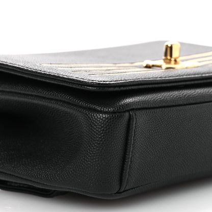 Chanel Grained Calfskin Embroidered Captain Gold Belt Bag Black 9 of 13