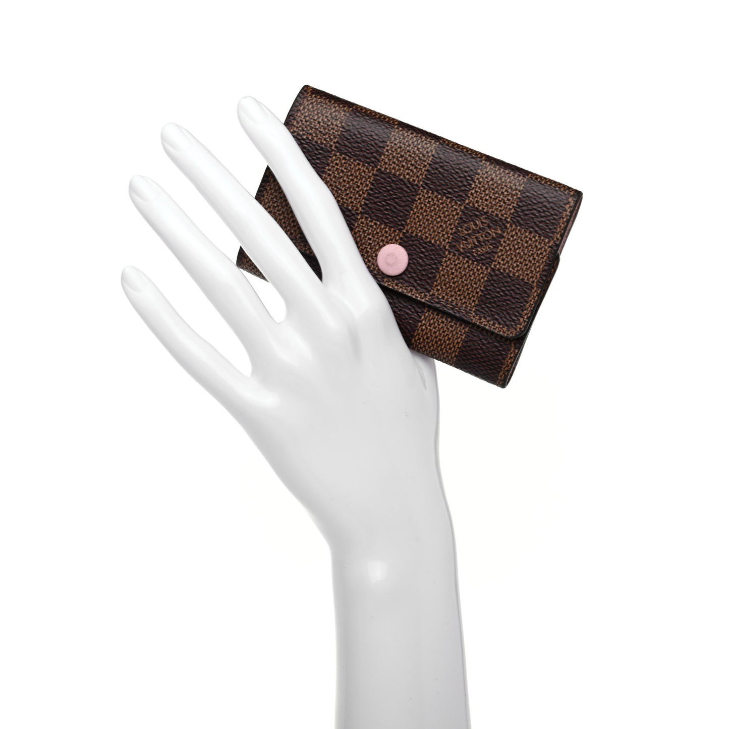 Damier Ebene Multicles 6 Key Holder Rose Ballerine