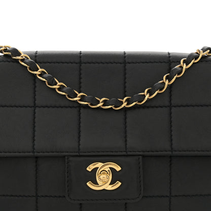 Chanel Lambskin Stitched Chocolate Bar Single Flap Black 8 of 13
