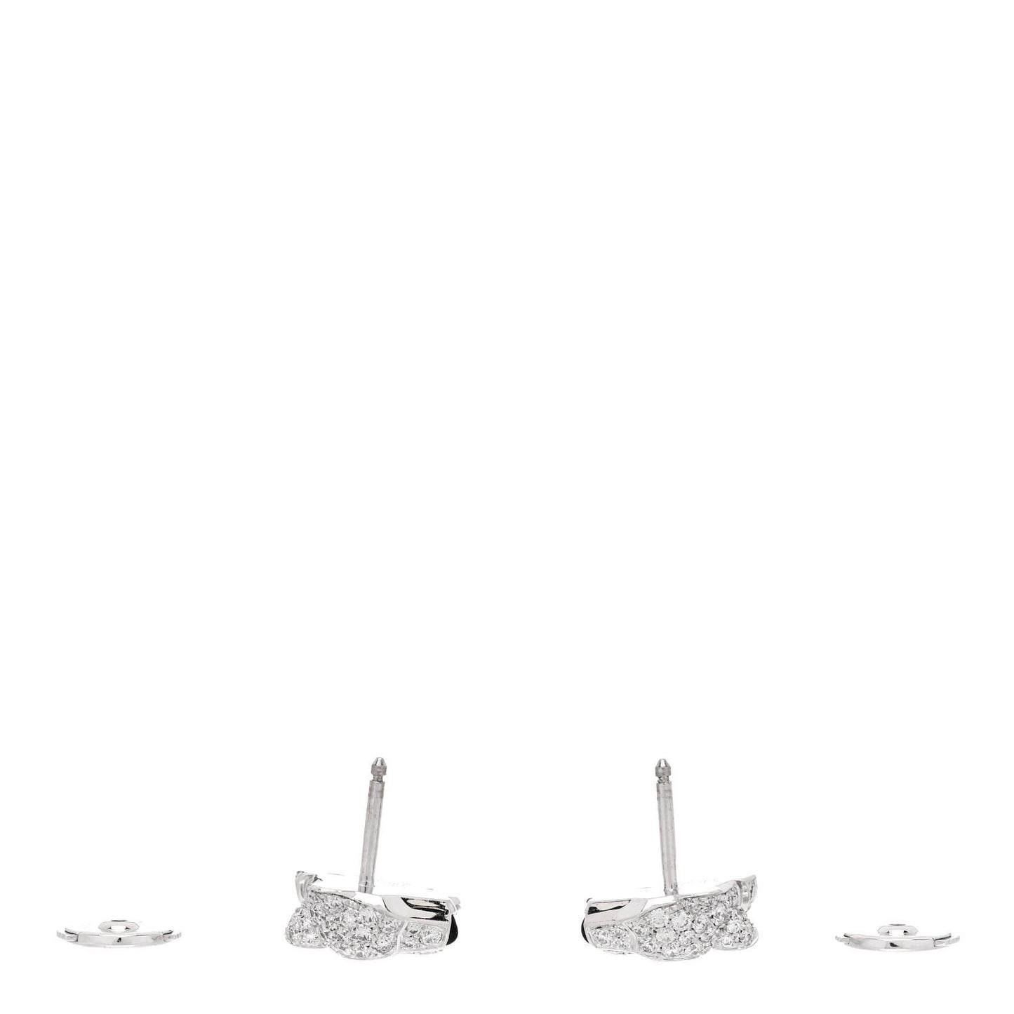 18K White Gold Diamond Onyx Emerald Panthere Earrings