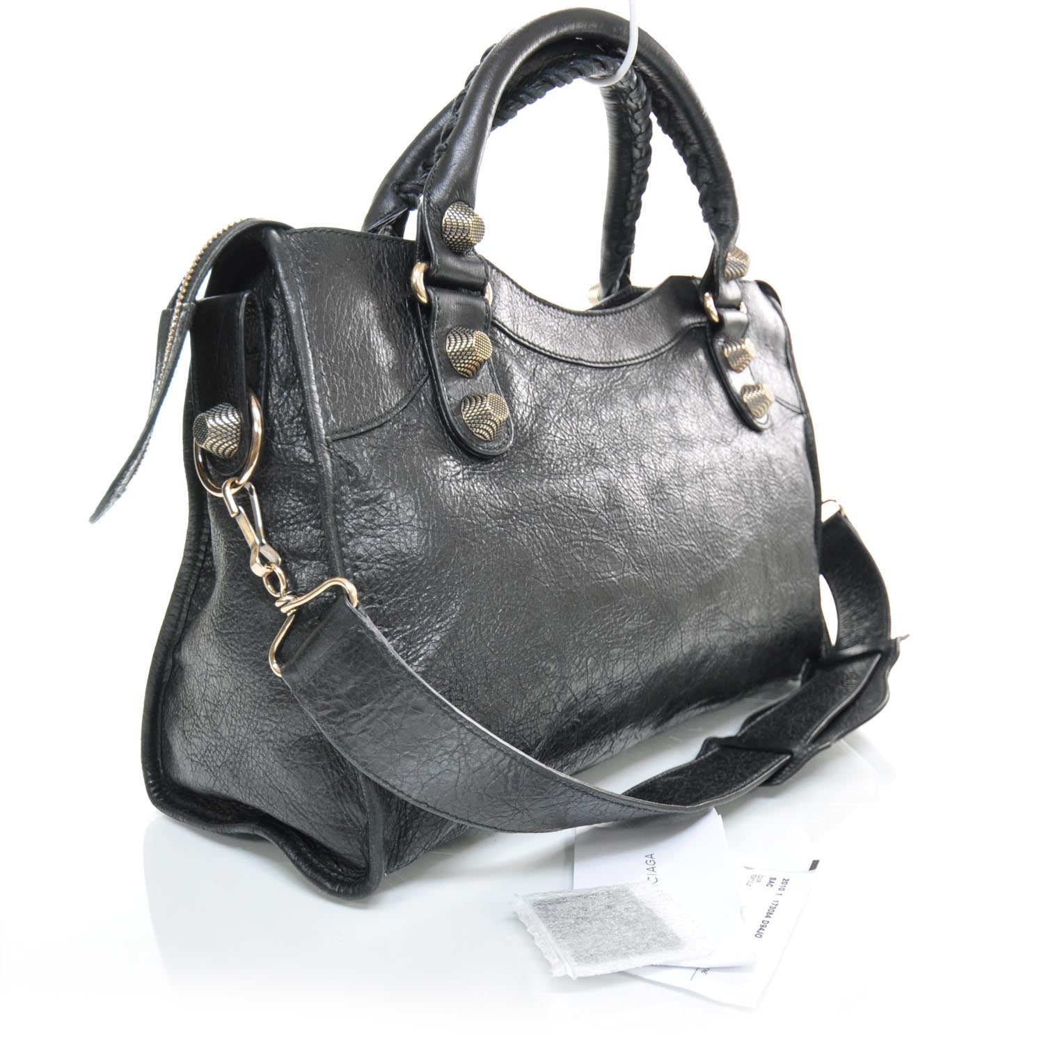 Balenciaga Agneau Rose Gold Hardware Giant City Black 1 of 10
