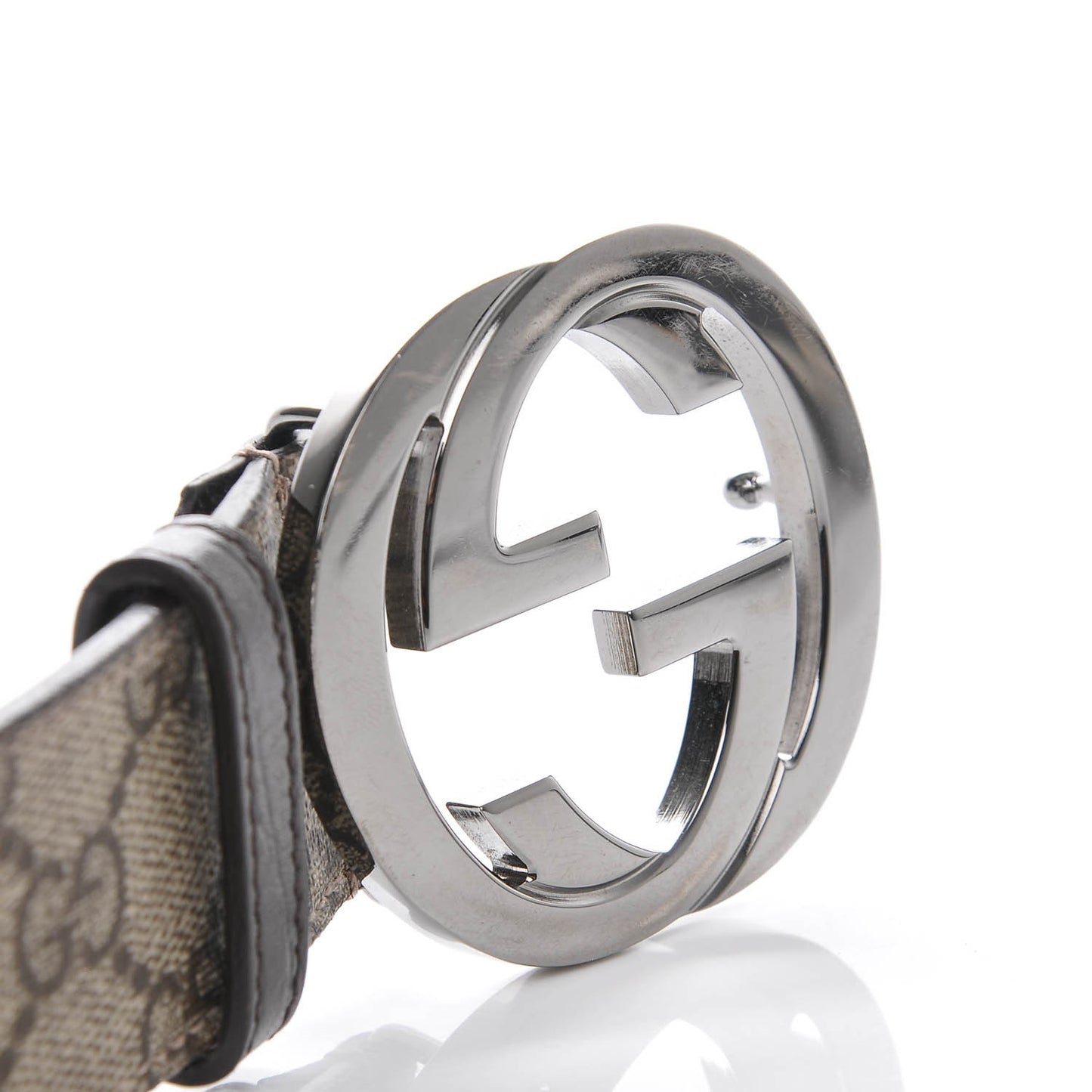 GG Plus Monogram Interlocking G Belt 95 38 Dark Brown