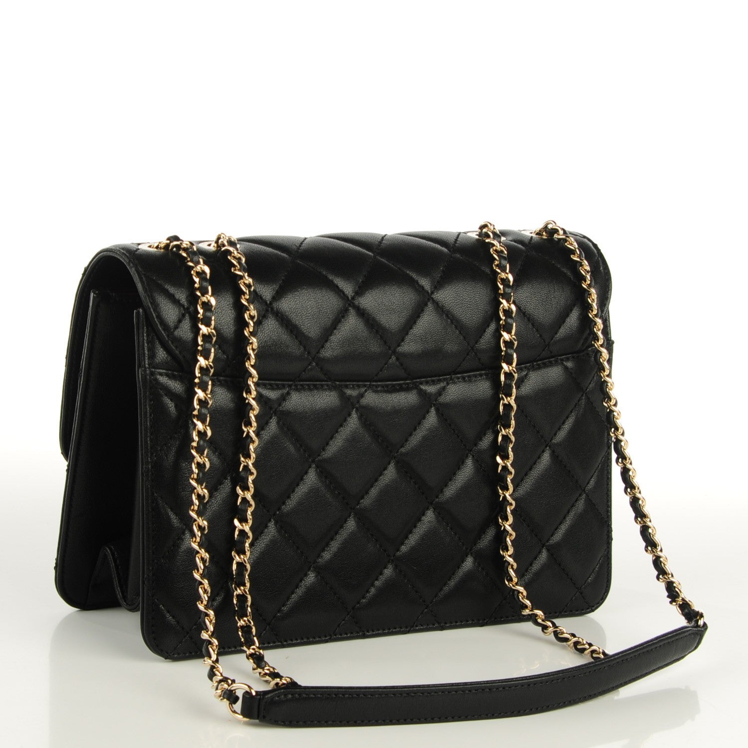 Chanel Shiny Sheepskin Quilted Beauty Lock Flap Black 3 of 7