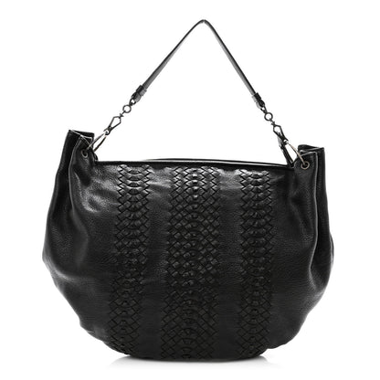 Bottega Veneta Cervo Deerskin Woven Hobo Black 1 of 11
