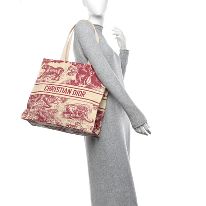 Christian Dior Straw Dioriviera Tote Red 2 of 8