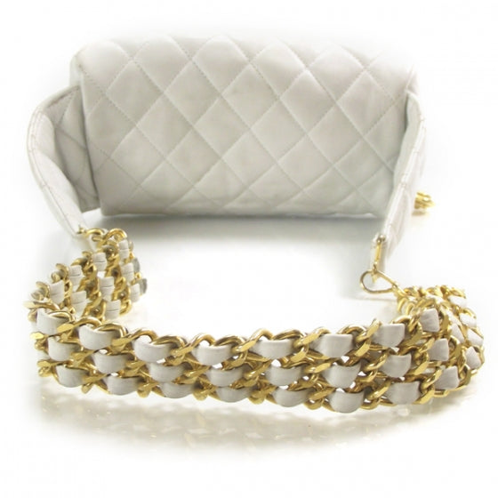 Lambskin Fanny Pack White