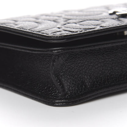 Chanel Caviar Camellia Embossed Chain Belt Bag Black 10 of 13