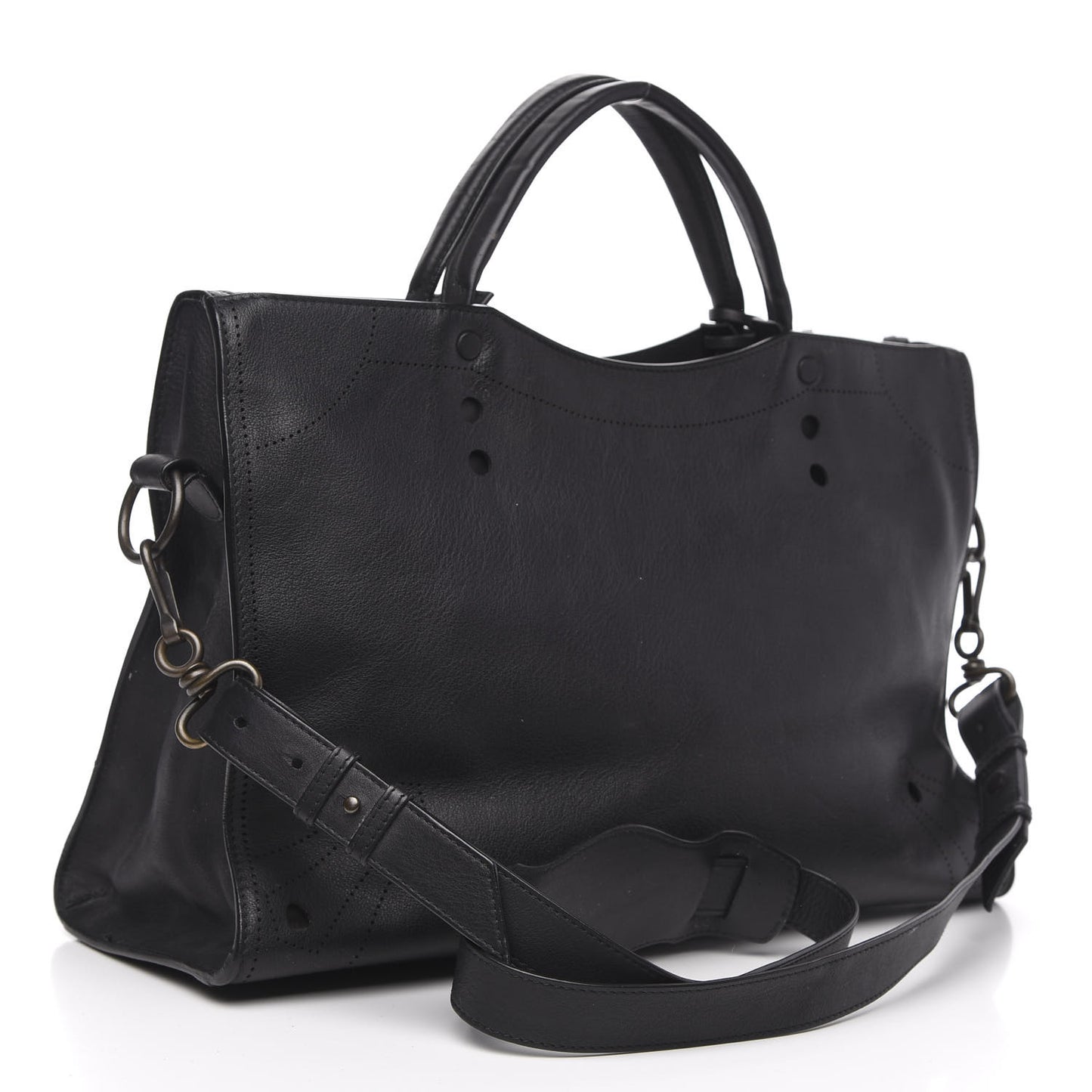 Veau Soyeux Perforated Blackout Hardware City Black