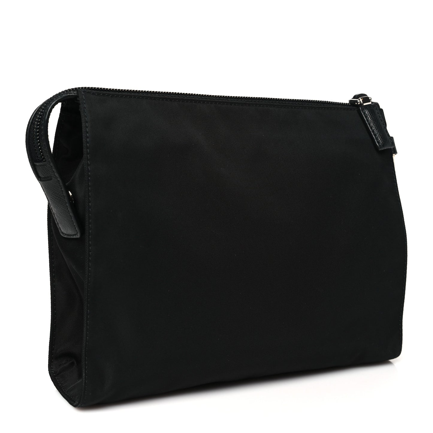Tessuto Nylon Saffiano Wristlet Black