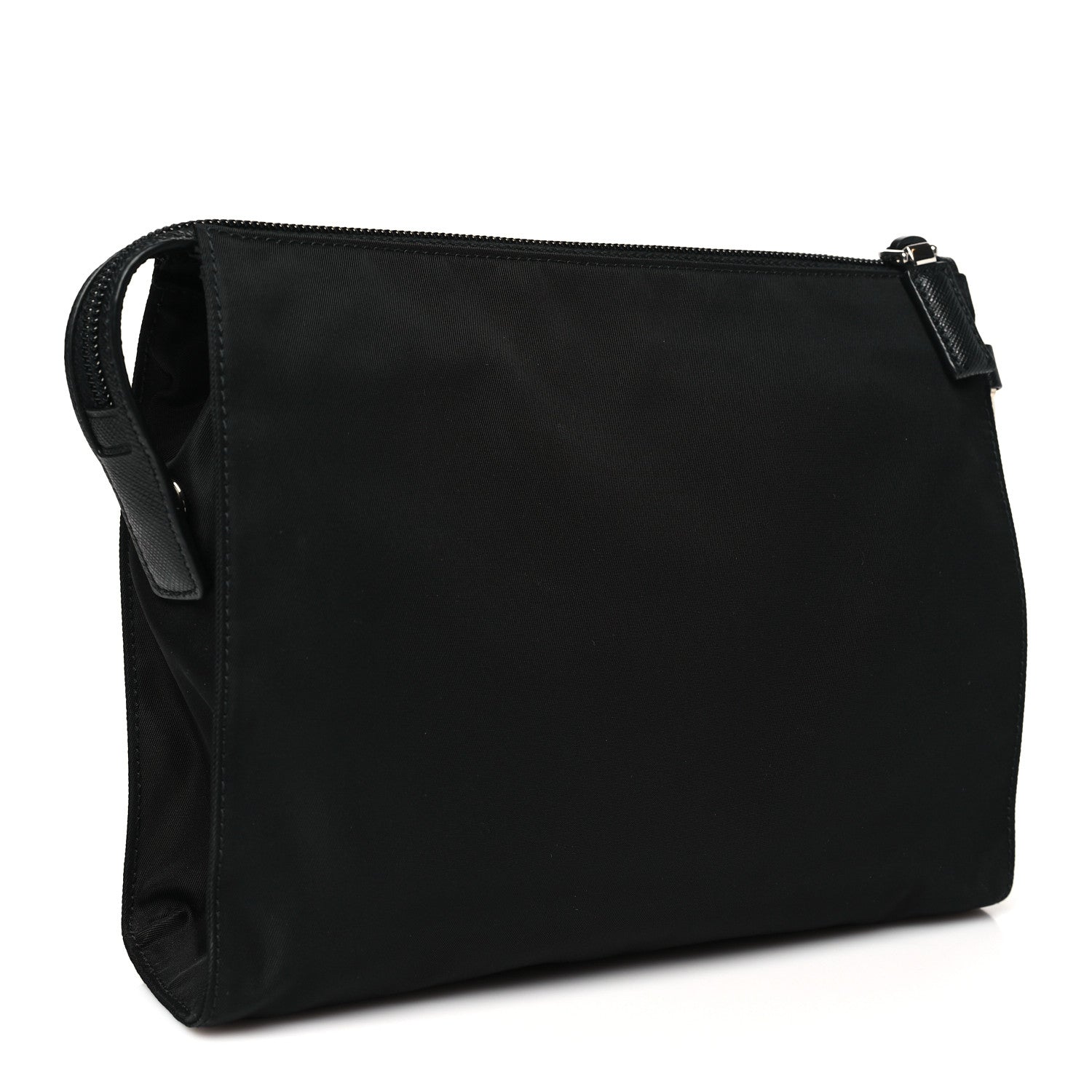 Prada Tessuto Nylon Saffiano Wristlet Black 3 of 10