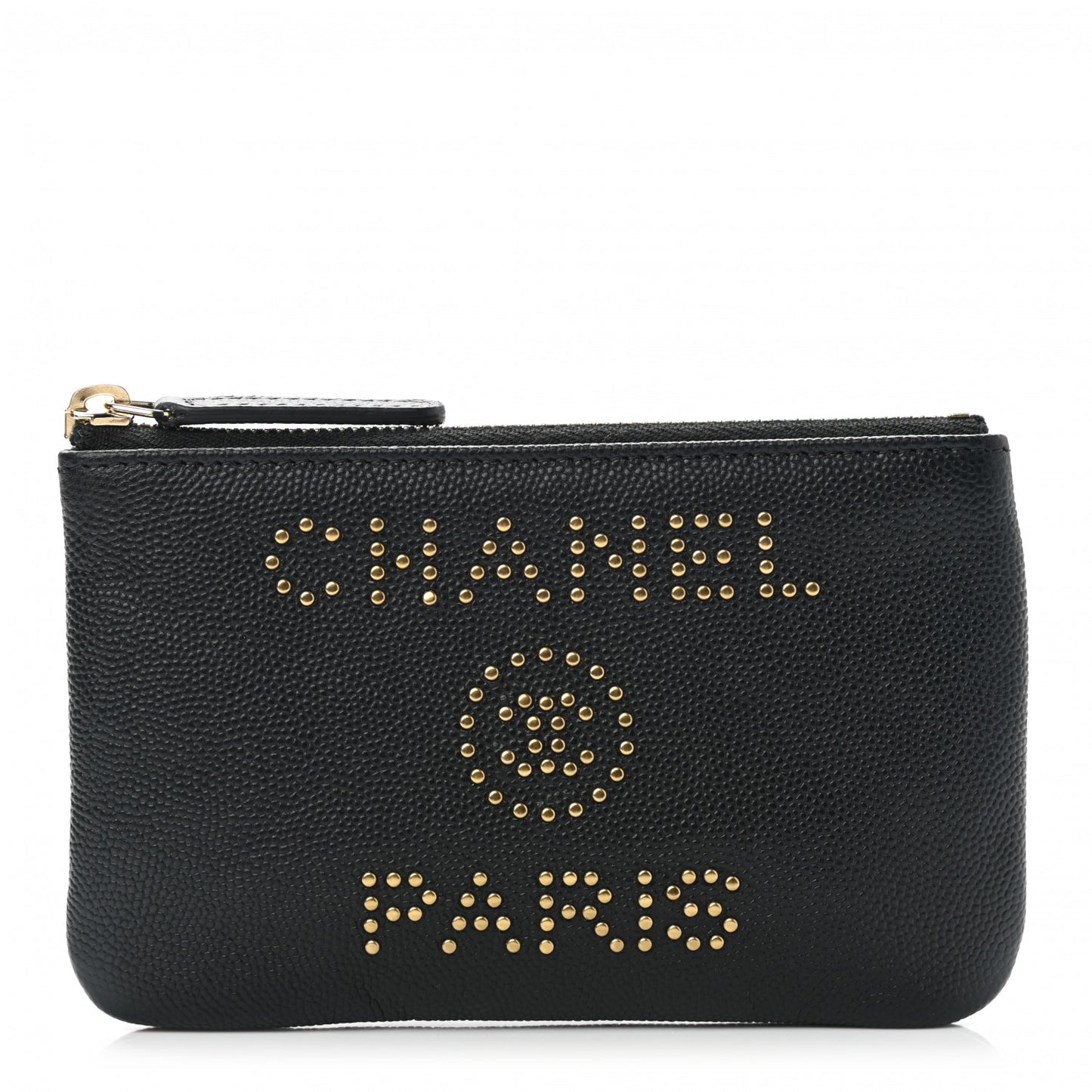Caviar Studded Deauville Cosmetic Pouch Black