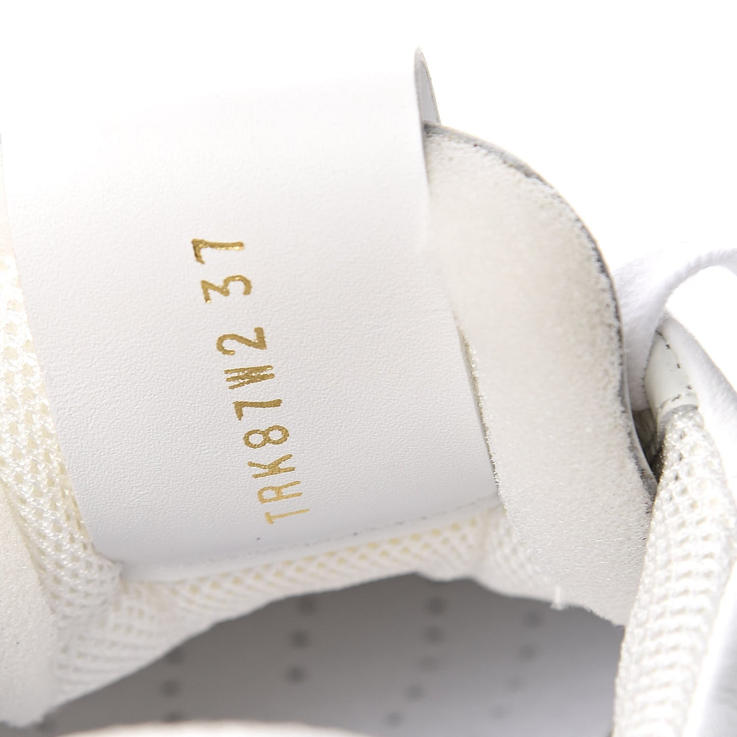 Calfskin Womens Rockstud Armour Sneakers 37 White
