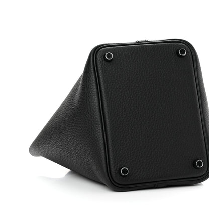Hermes Taurillon Clemence Monochrome Picotin Lock 18 PM Black 8 of 10