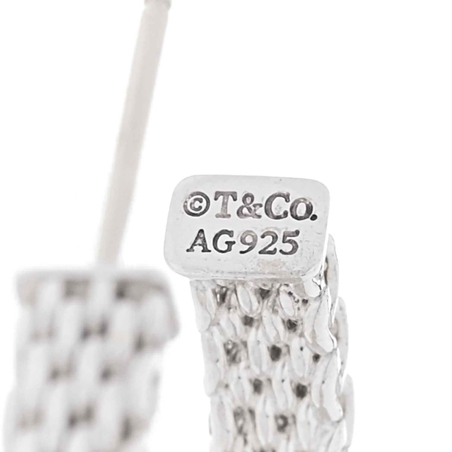 Tiffany Sterling Silver Narrow Somerset Hoop Earrings 4 of 4