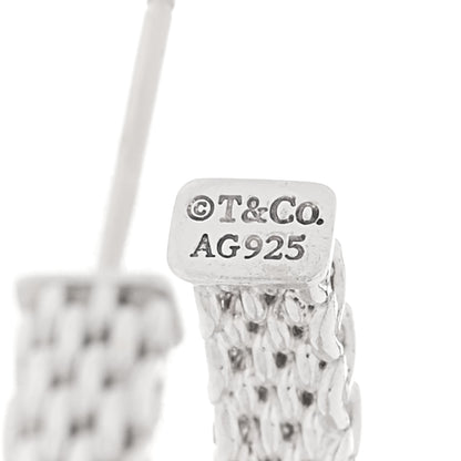 Tiffany Sterling Silver Narrow Somerset Hoop Earrings 4 of 4