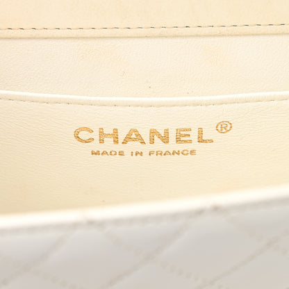 Chanel Lambskin Stitched Small Single Flap White 5 of 17