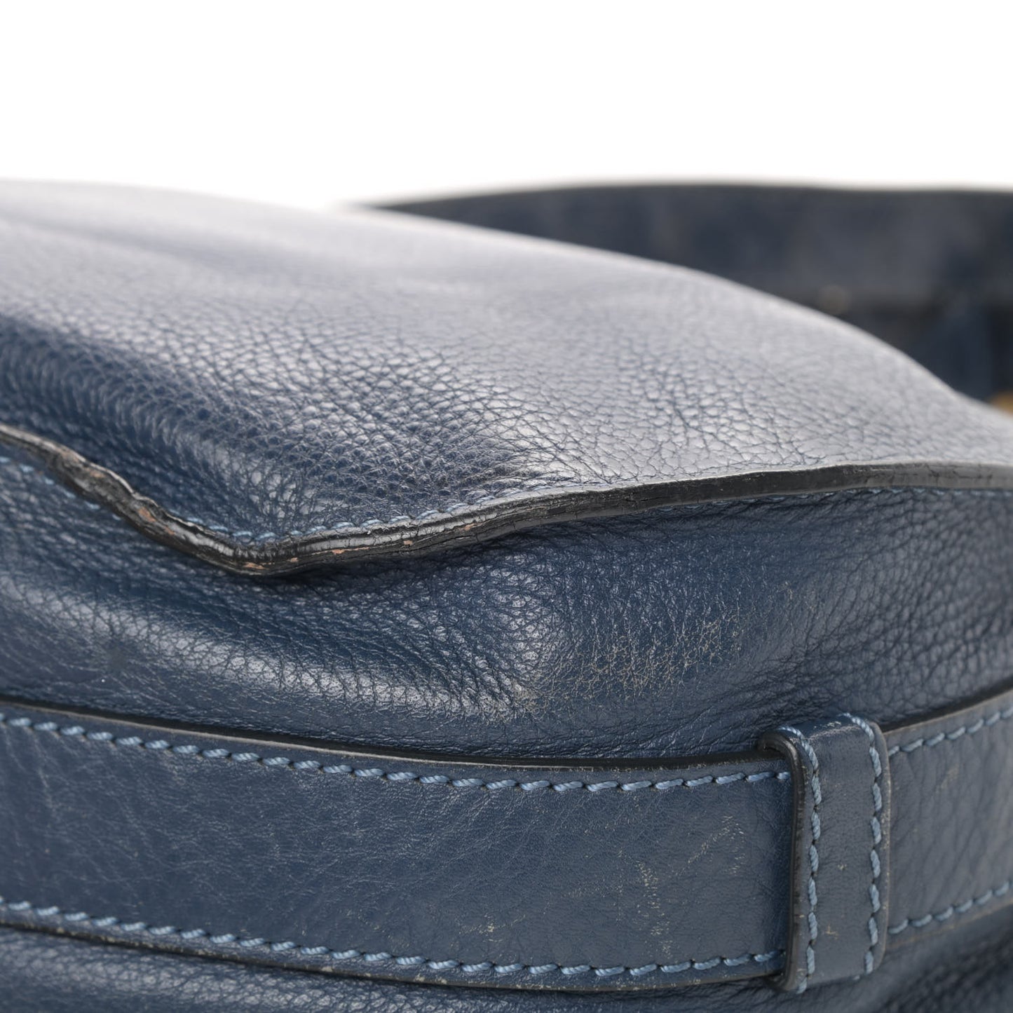 Calfskin Medium Marcie Round Crossbody Bag Navy