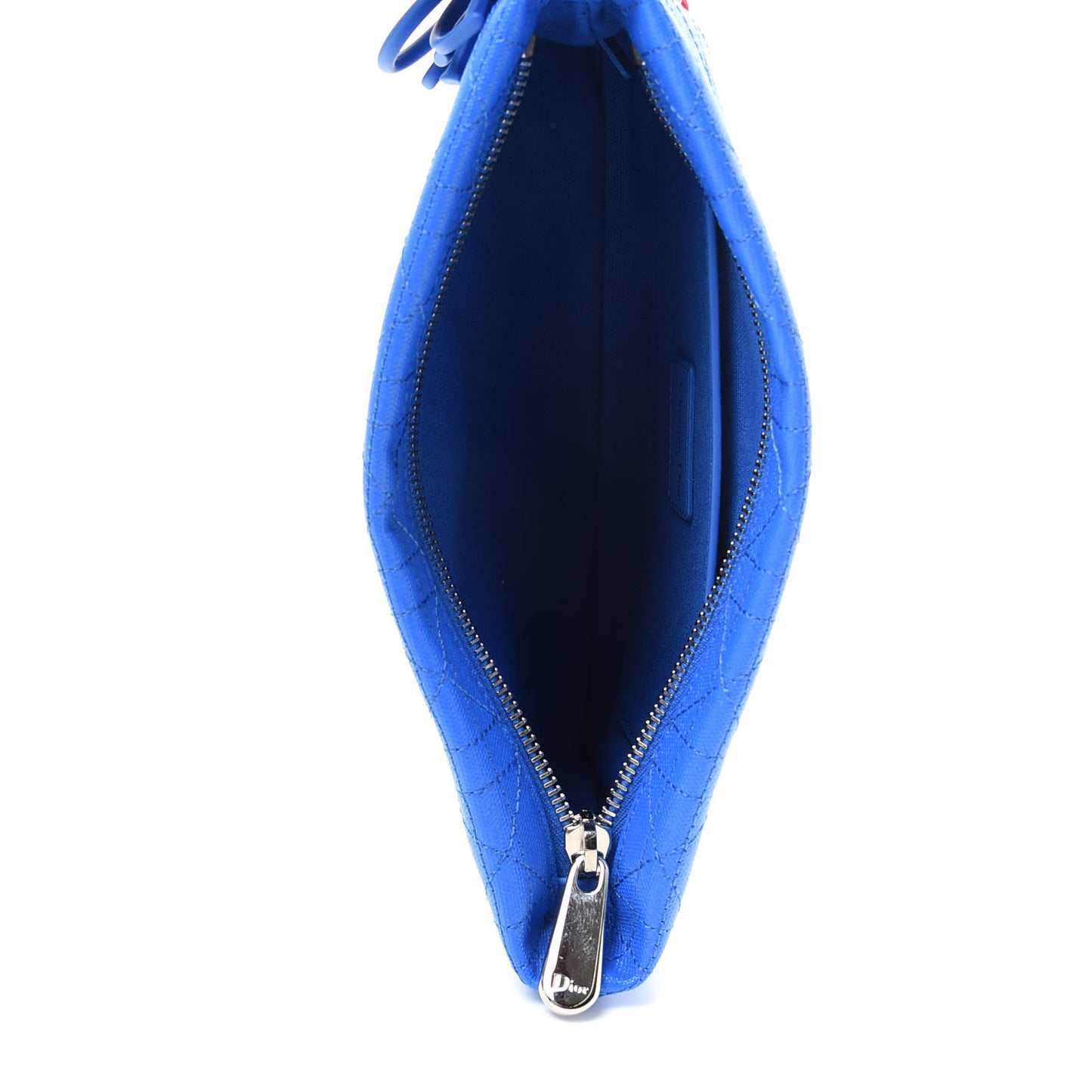 Ultra Matte Canvas Cannage Panarea Pouch Blue