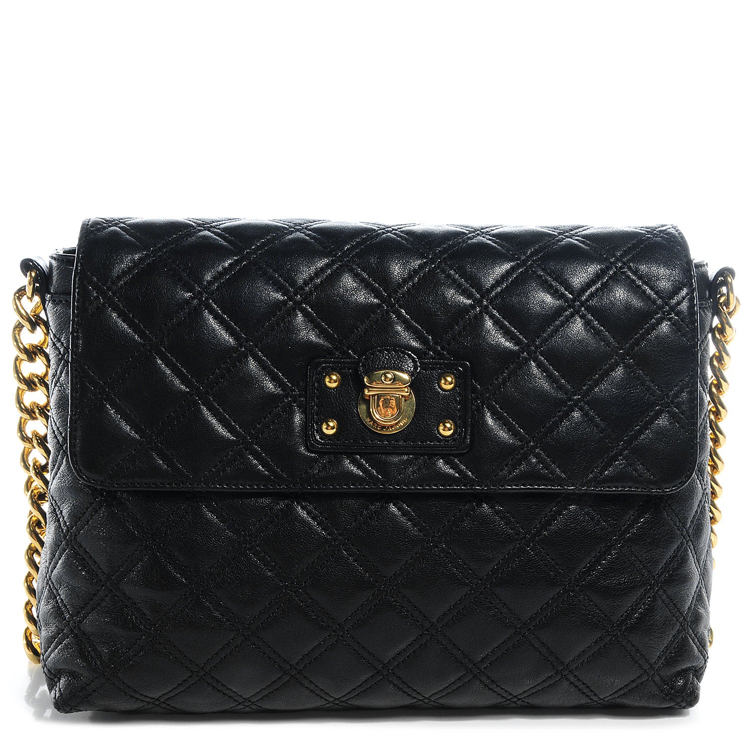Marc Jacobs Leather Quilted The XL Single Flap Black 1 of 11