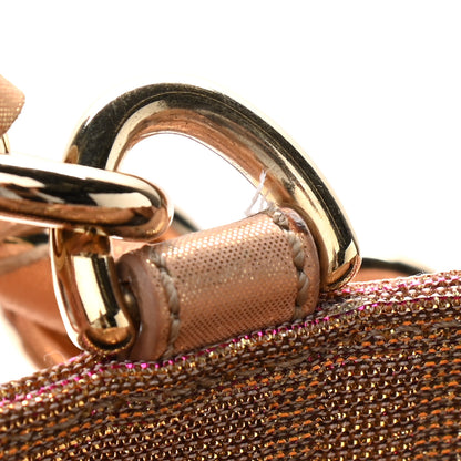 Fendi Metallic Lurex Zucca Mia Tote Arancio 9 of 9