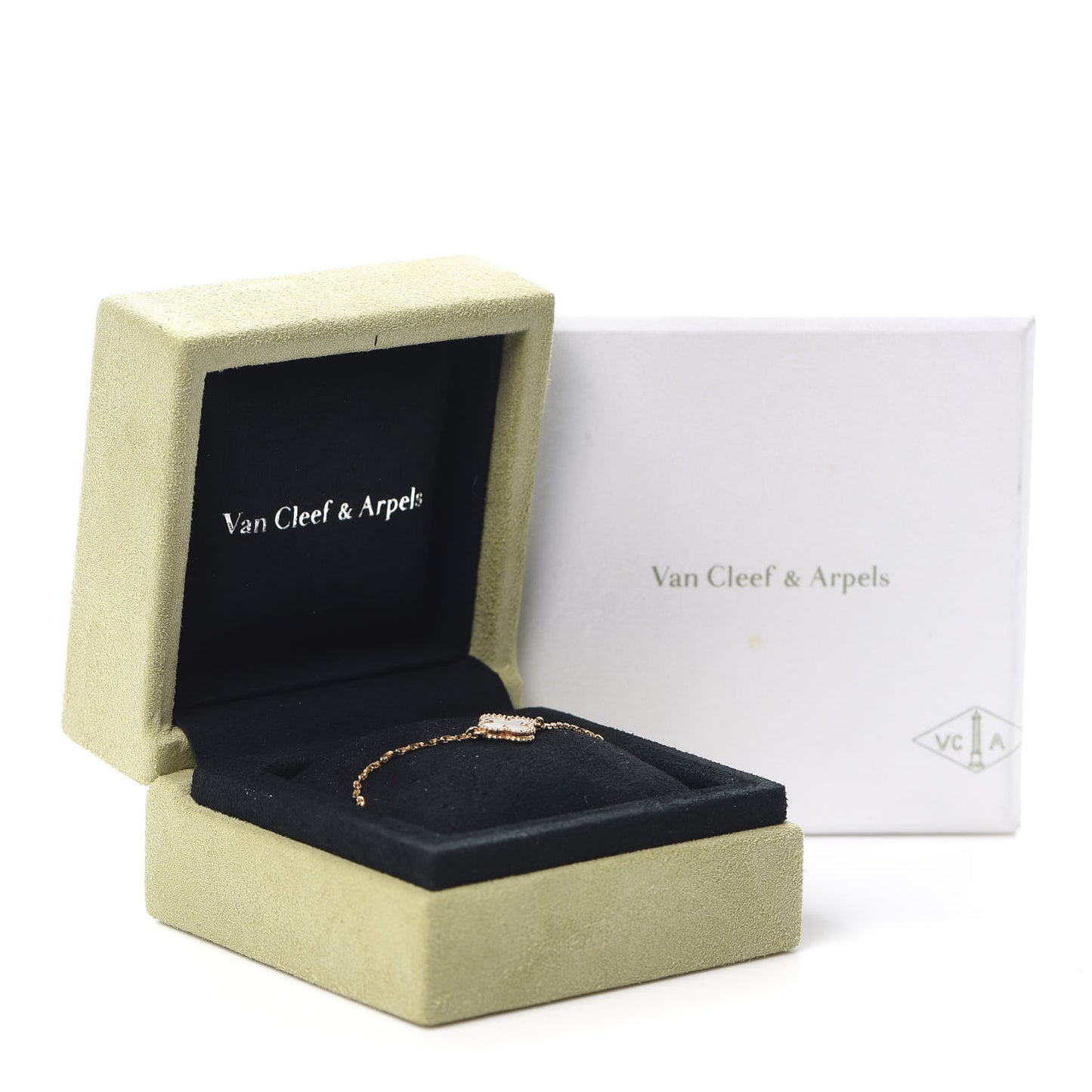 18K Yellow Gold Mother of Pearl Sweet Alhambra Bracelet