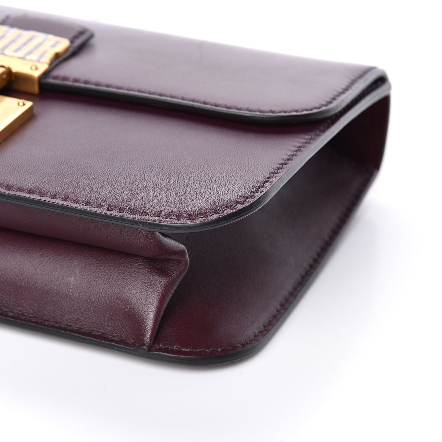 Calfskin Large Dioraddict Flap Bag Deep Amaranth