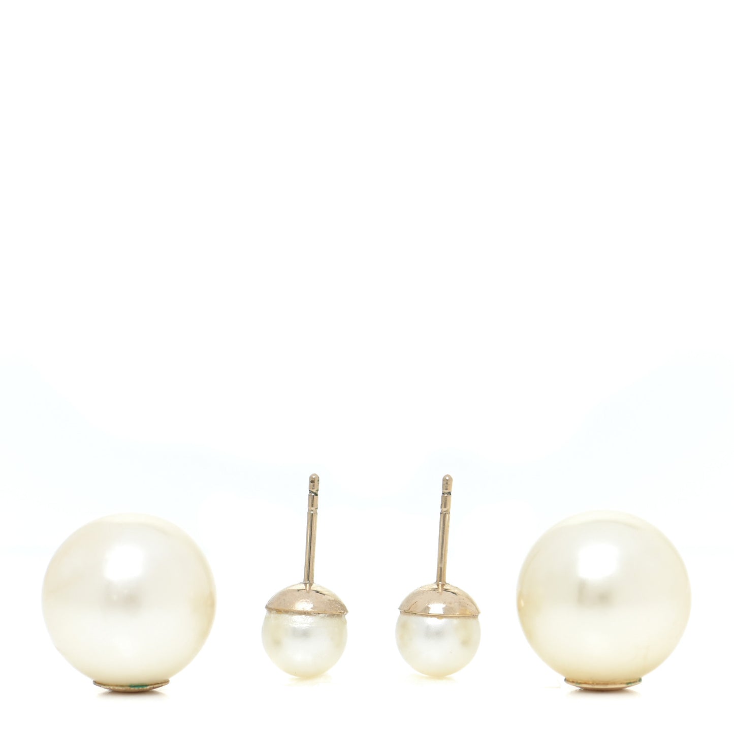 Pearl Mise En Dior Tribal Earrings Gold
