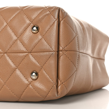 Chanel Caviar Medium Soft CC Top Handle Tote Dark Beige 9 of 28