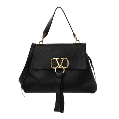 Valentino Garavani Calfskin VRing Shoulder Bag Black 1 of 7