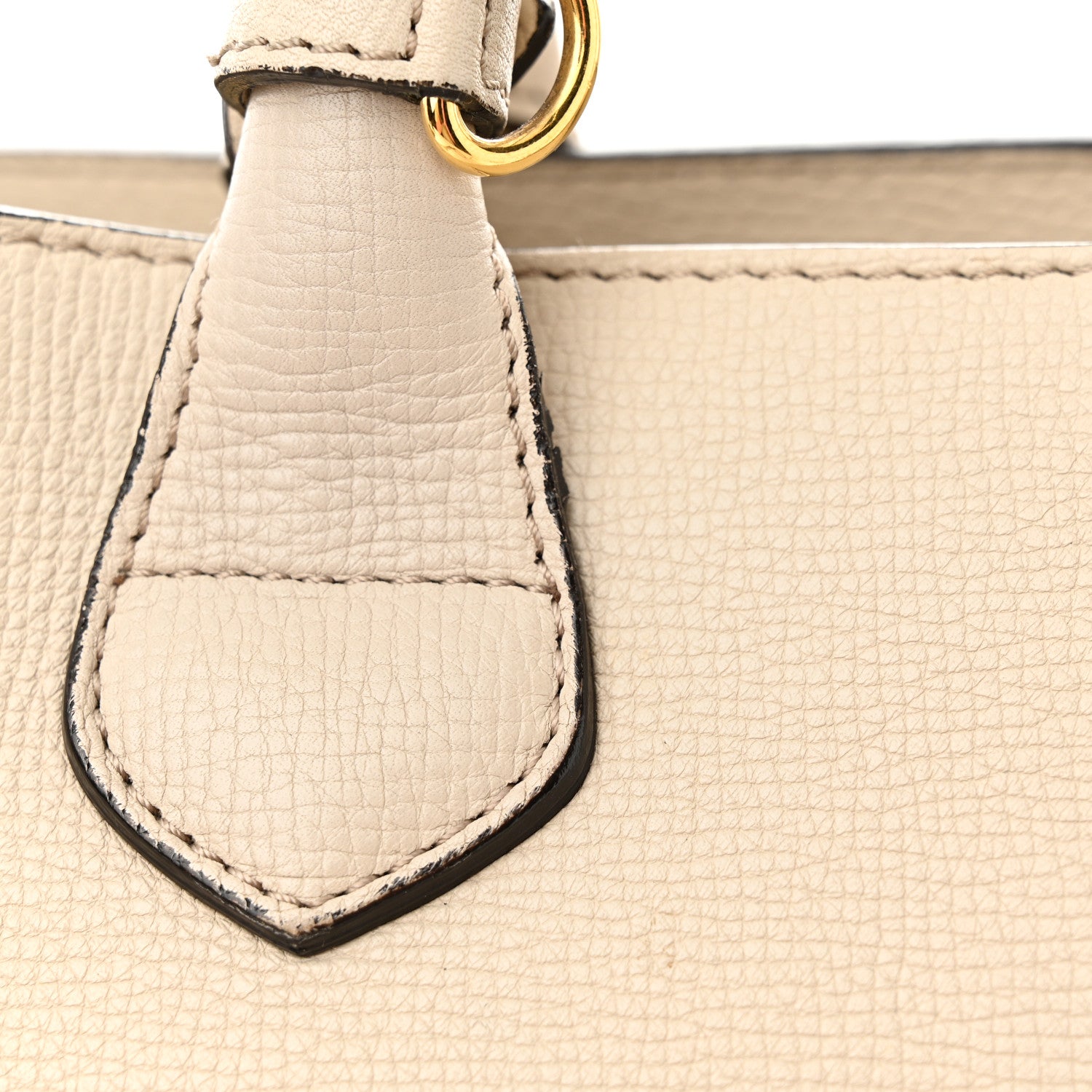Burberry Derby Calfskin House Check Medium Banner Tote Limestone 11 of 14