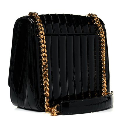 Saint Laurent Patent Matelasse Monogram Large Vicky Chain Bag Black 3 of 8