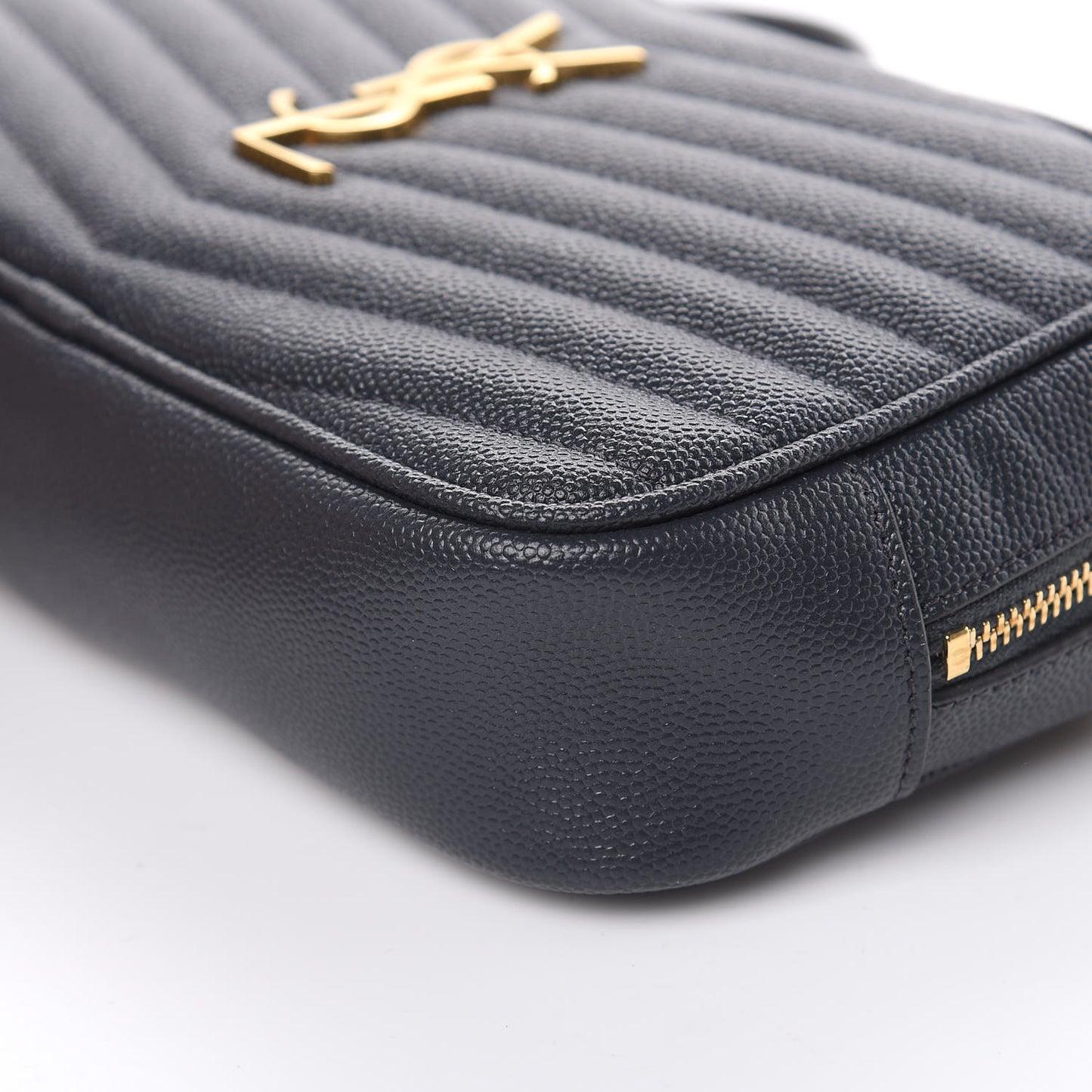 Grain De Poudre Matelasse Monogram Mini Lou Camera Bag Dark Smog