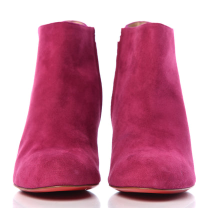 Christian Louboutin Veau Velours Belle 100 Ankle Boots 39.5 Eveque 2 of 8