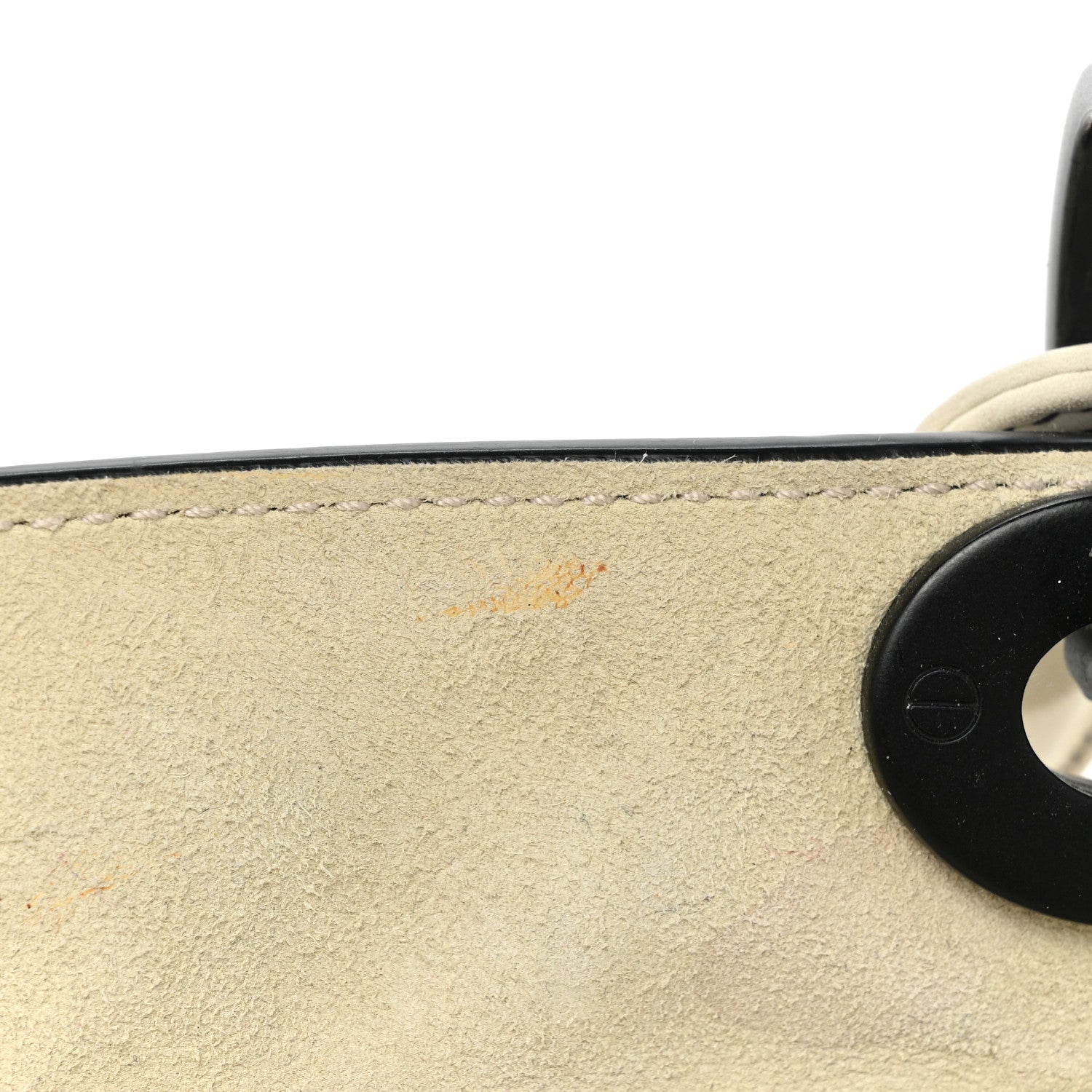 Christian Dior Lambskin Cannage Studded Medium Supple Lady Dior White Black 9 of 14