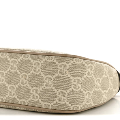 Gucci GG Supreme Monogram Textured Dollar Calfskin Small Ophidia Hobo Beige Mystic White Oatmeal 10 of 13