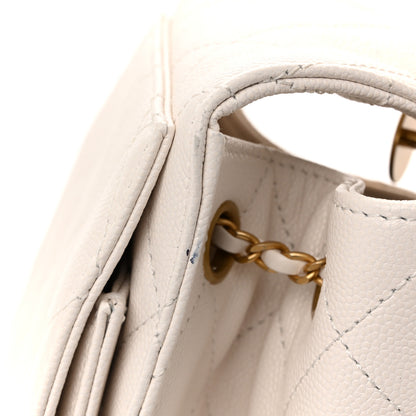 Chanel Caviar Quilted Small Chanel 25 Handbag White 13 of 14