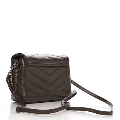 Saint Laurent Calfskin Y Quilted Monogram Toy Loulou Crossbody Bag Faggio 2 of 10